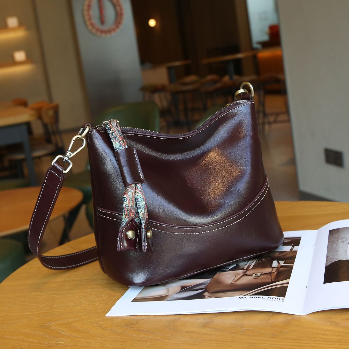 Women's Vegetable Tanned Leather Cow Single Lady's Fashion Large Capacity Bags