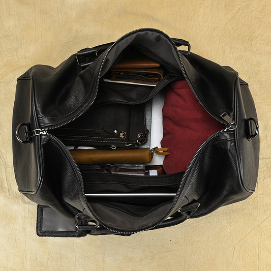 Versatile Unique First Layer Cowhide Fitness Travel Bags
