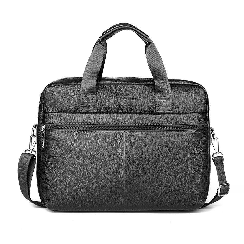 Men's Leather First Layer Cowhide File Men's Briefcases