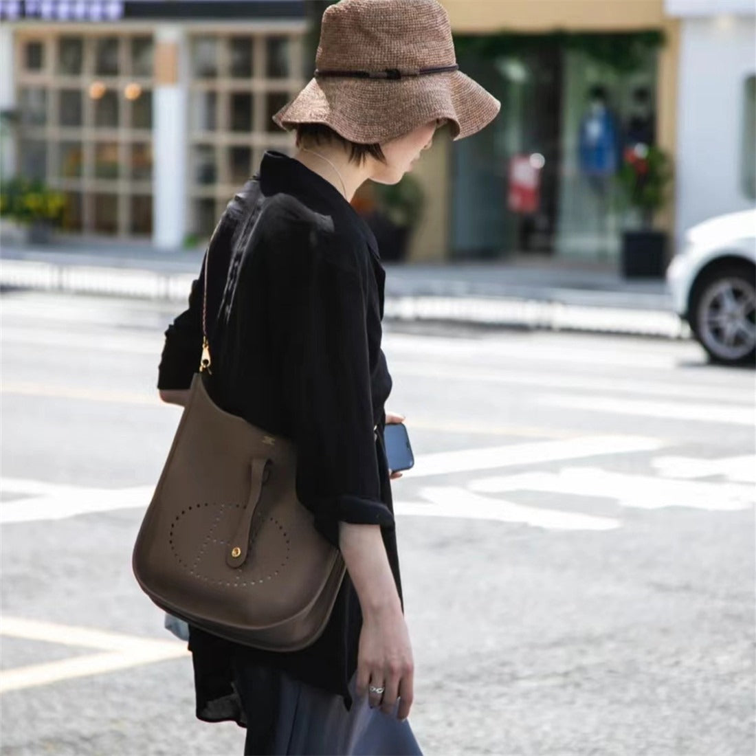 Pretty Classy Layer Cowhide Leather Versatile Bags