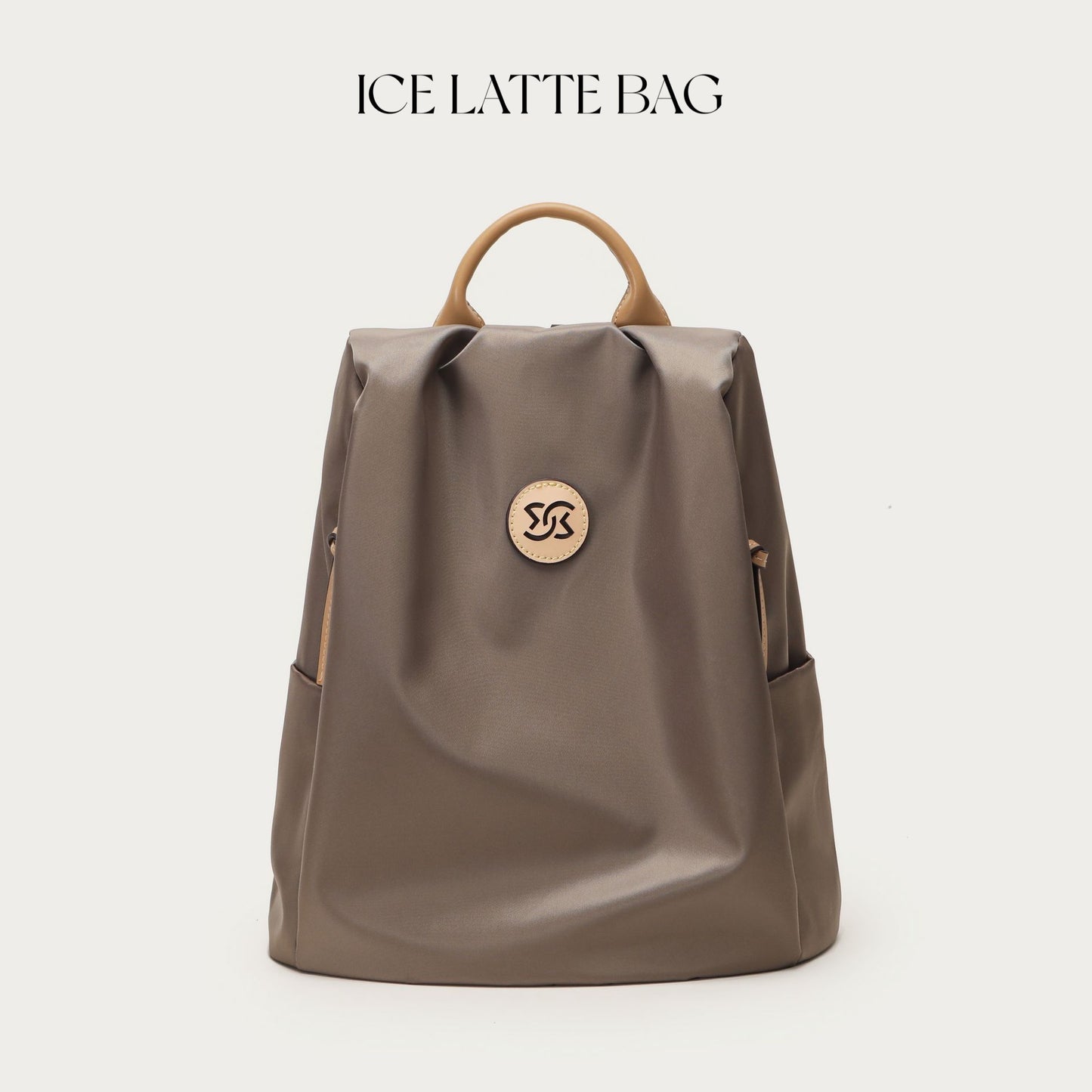 Women's Genuine Leather Fashion Trendy Oxford Cloth Backpacks