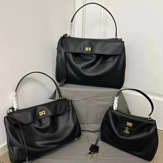 Version Soft Cowhide Neutral Fashionable Loose Handbags