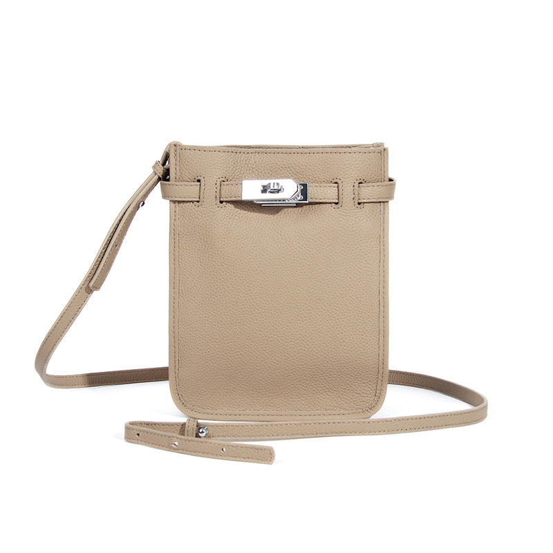 Women's First Layer Cowhide Large Capacity Simple Crossbody Bags