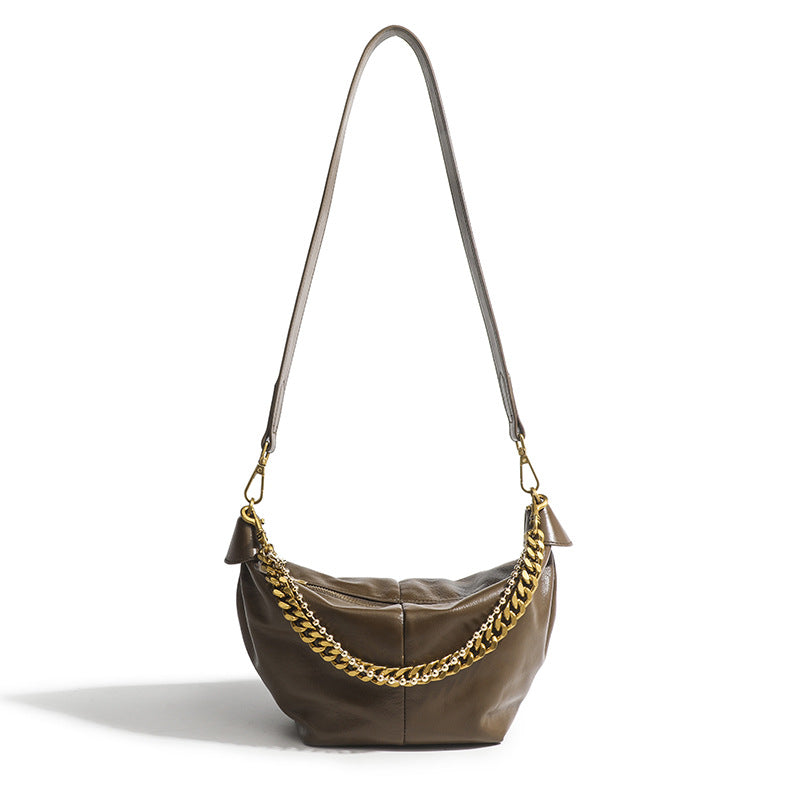 Women's Genuine Leather Designer Model Dumpling First Shoulder Bags