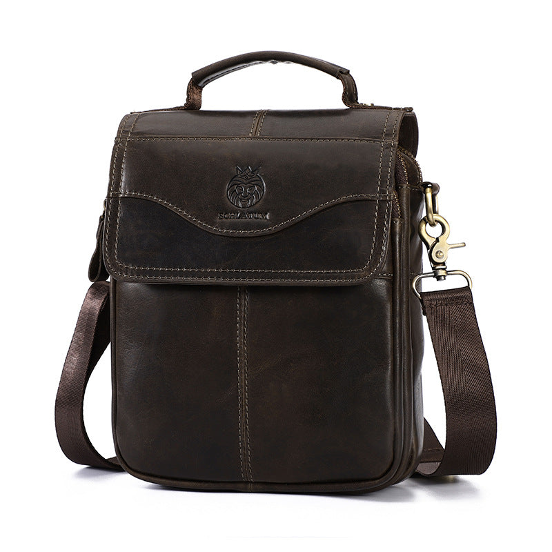 Men's First Layer Cowhide Genuine Leather Fashion Men's Shoulder Bags