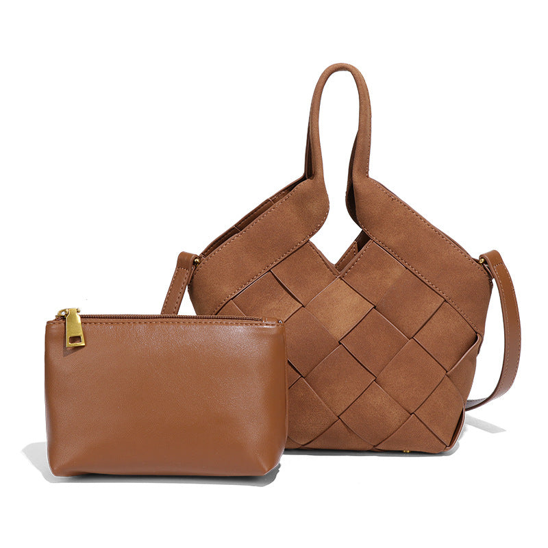 Sense Female Idle Style Matte Leather Handbags