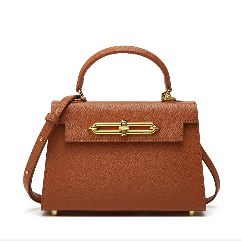 Fashion Genuine Leather Kelly Temperament Commute Handbags