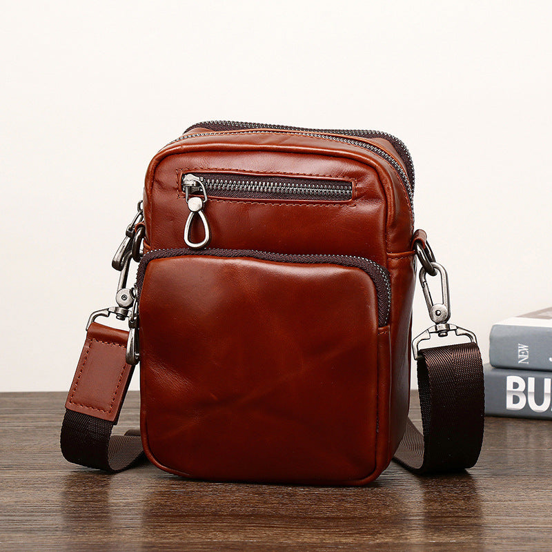 Men's Niu Leather Wearable Trendy Fashion Men's Messenger Bags