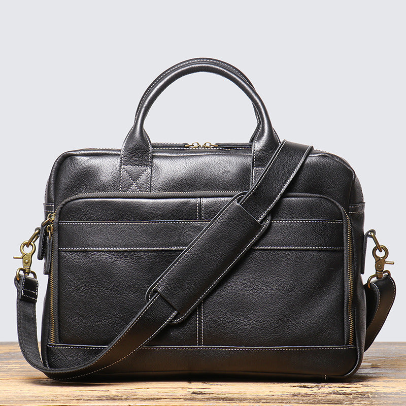 Men's Genuine Leather Portable Computer Cowhide Business Men's Briefcases