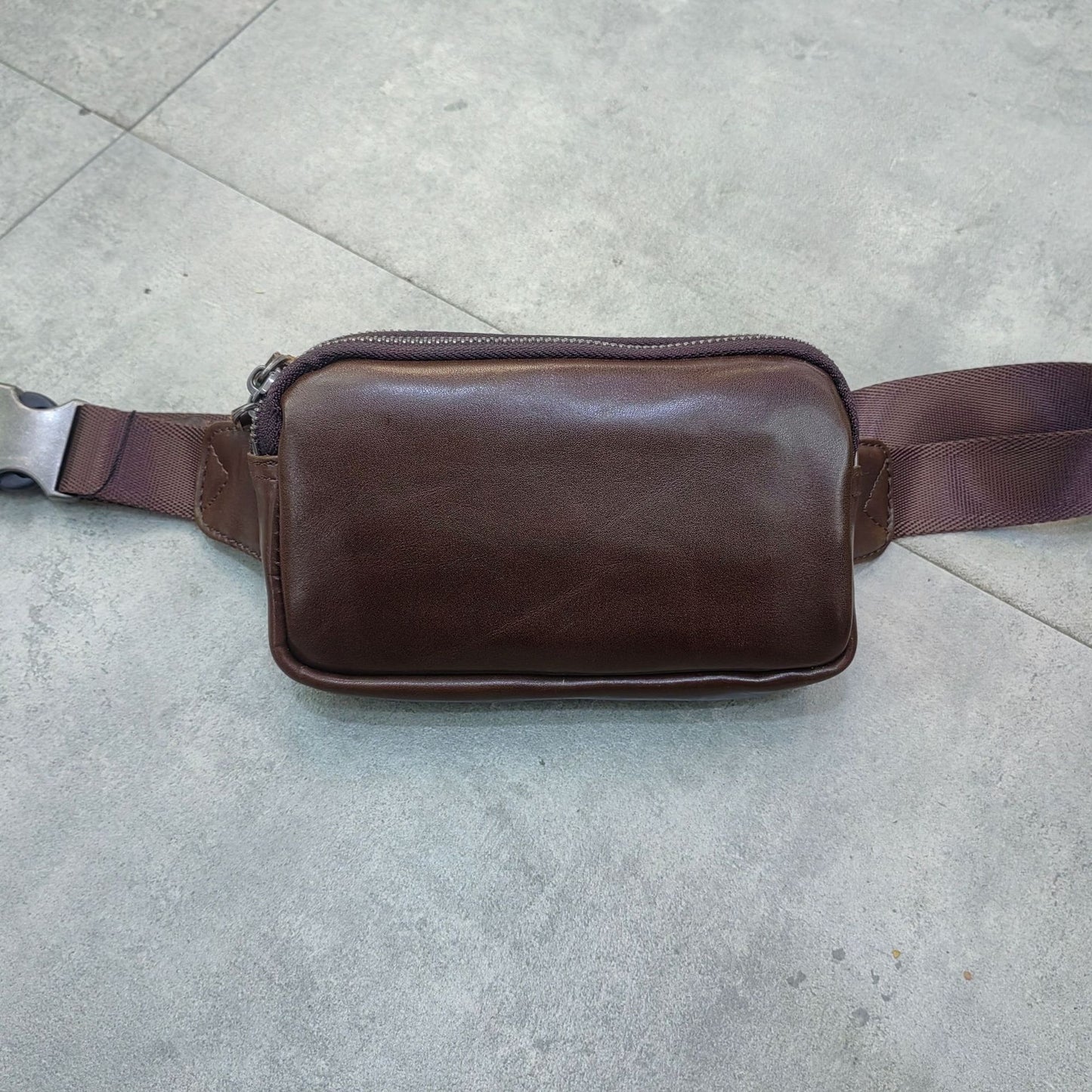 Men's Leather Mini Fashion Cowhide Mobile Simple Backpacks