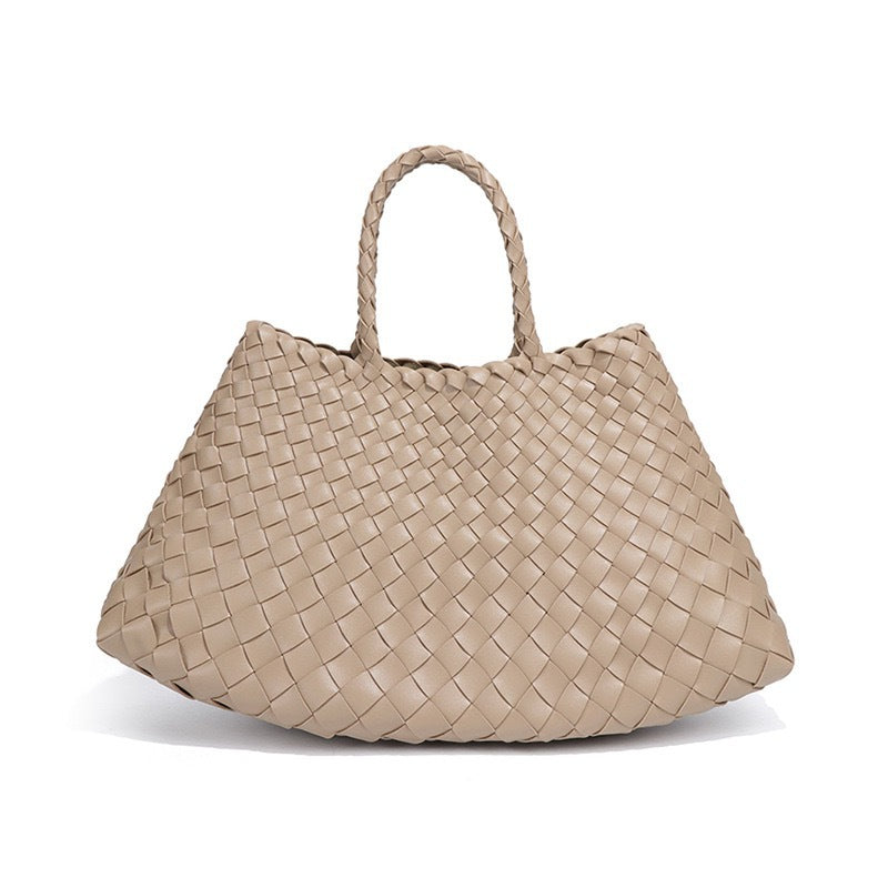 Women's Retro Hand-woven Niche Vegetable Basket Large Handbags