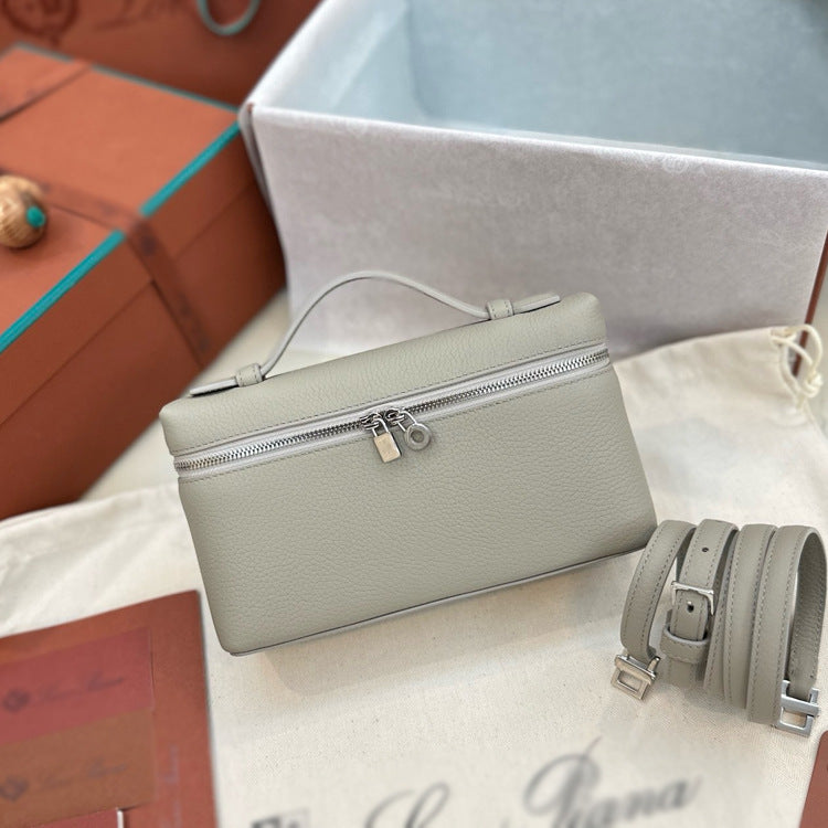 Women's Leather Lunch Box Genuine Pattern First Crossbody Bags