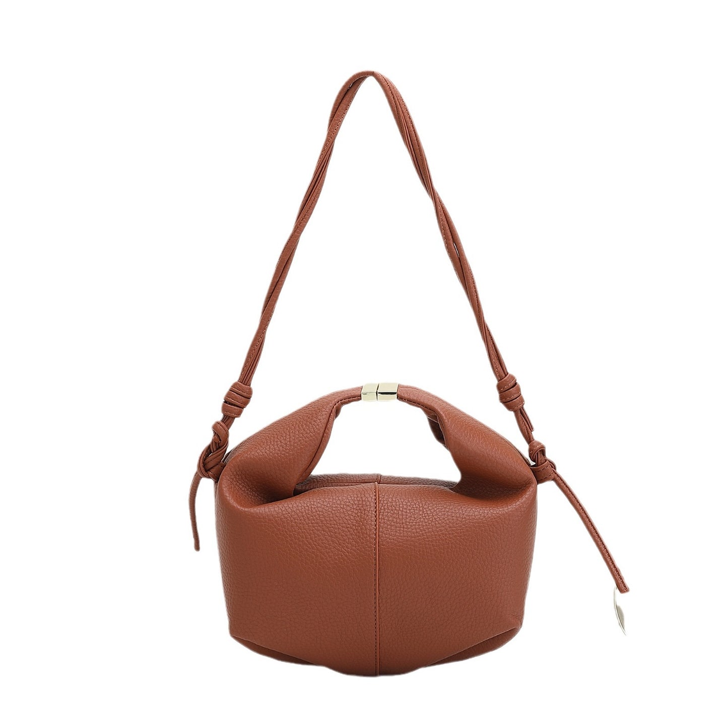 Niche High-grade Lychee Pattern Pleated Cloud Soft Leather Crossbody Bags