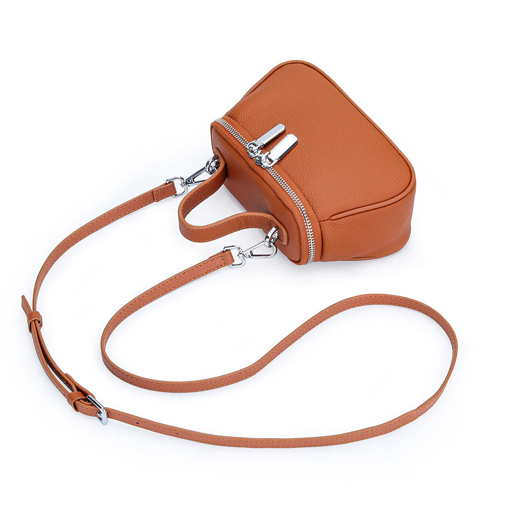 Women's First Layer Cowhide Stylish Versatile Portable Crossbody Bags