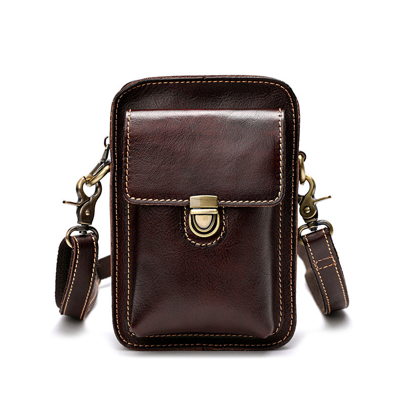 Men's Vegetable Tanned Hand-rub Color Genuine Leather Top Layer Men's Messenger Bags