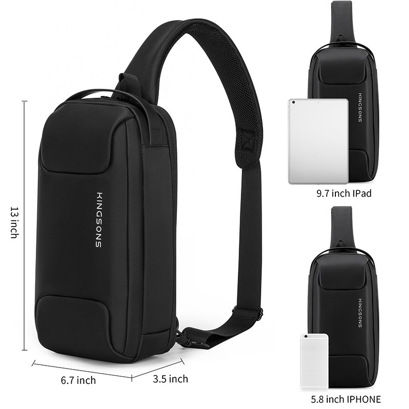 Men's Business Waterproof Upright High Quality Trendy Men's Chest Bags