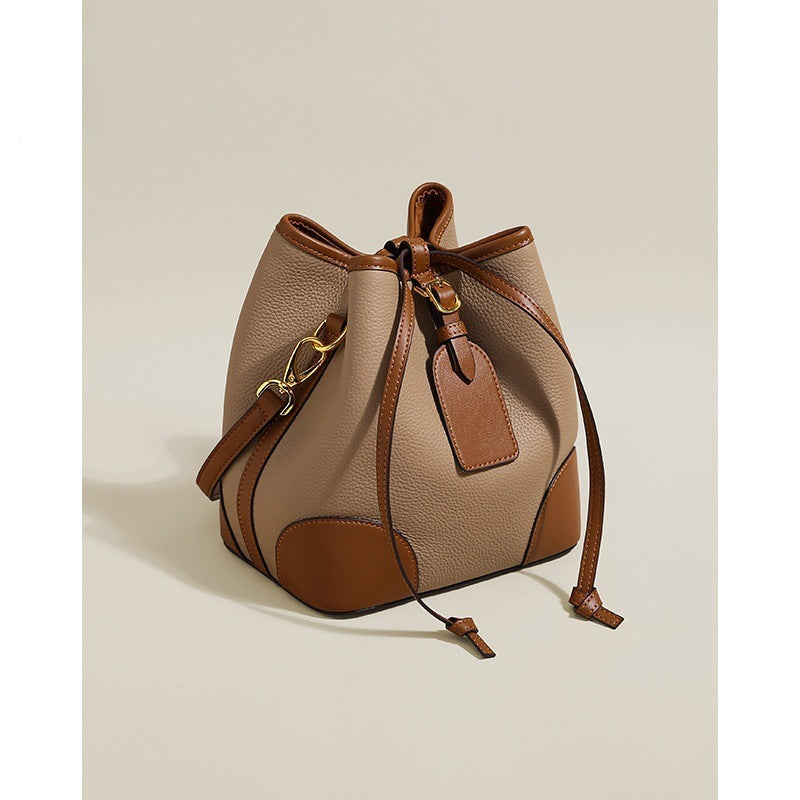 Women's Leather Versatile First Layer Cowhide Large Shoulder Bags