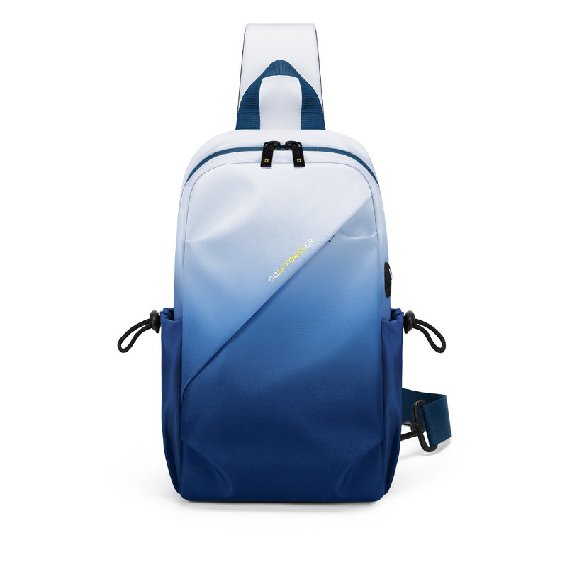 Women's & Men's & Golf Gradient Mobile Riding Men's Chest Bags