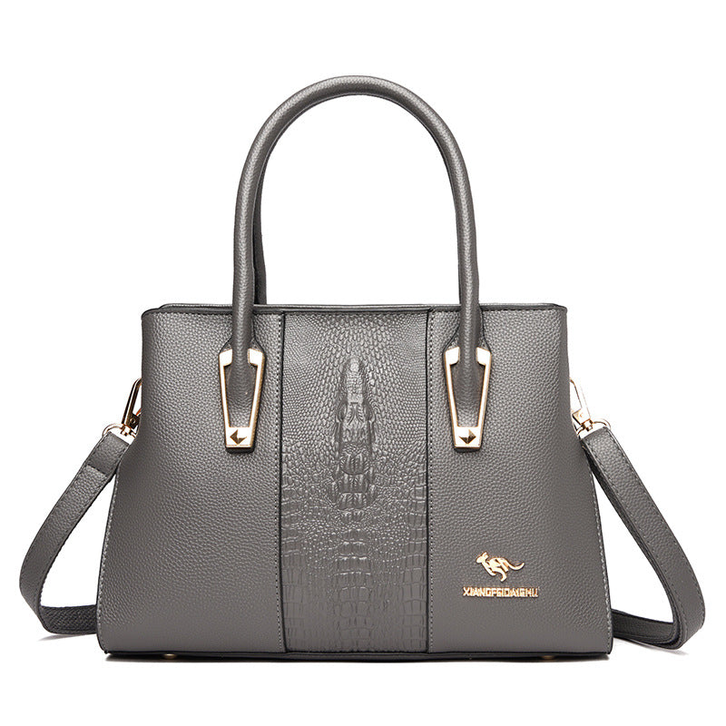 Women's Simple Mother Korean Style Crocodile Pattern Bags