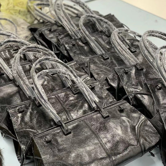 Wax Leather Long Underarm Vintage Pair Shoulder Bags