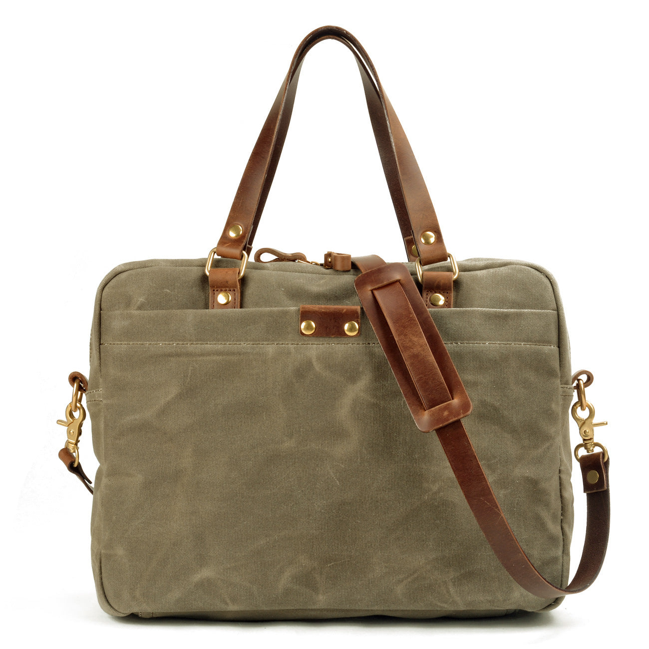 Men's Wax Canvas Leather Business Computer File Men's Briefcases