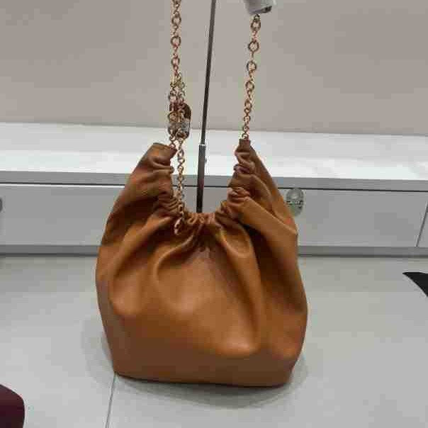 Popular Home Garbage Pleated Soft Cowhide Bags