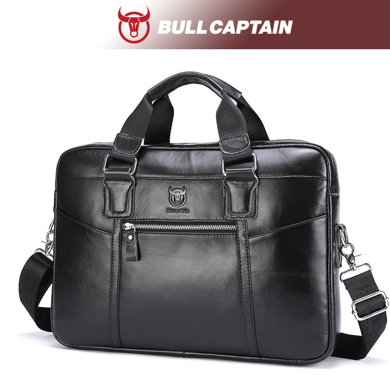 Leather Goods Large Capacity Top Layer Men's Briefcases