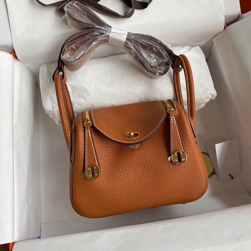 Women's First Layer Cowhide Lindi Doctor Genuine Small Square Bags
