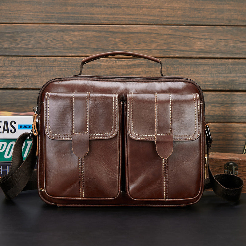 Men's Hot First Layer Cowhide Business Men's Messenger Bags
