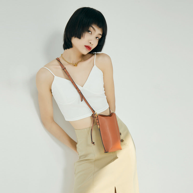 Leather One Female Niche High-grade Versatile Shoulder Bags