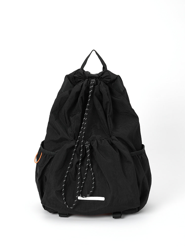 Women's & Men's & Drawstring Pull String Canvas Waterproof Sports Backpacks