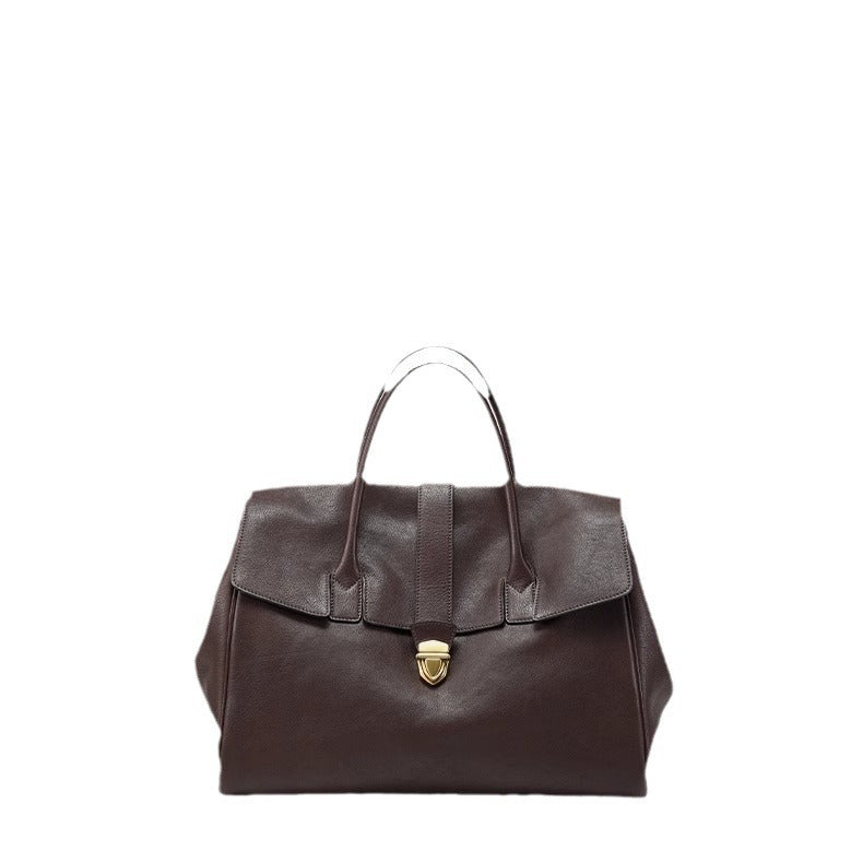 Vegetable Tanned Leather Cowhide Portable Retro Bags