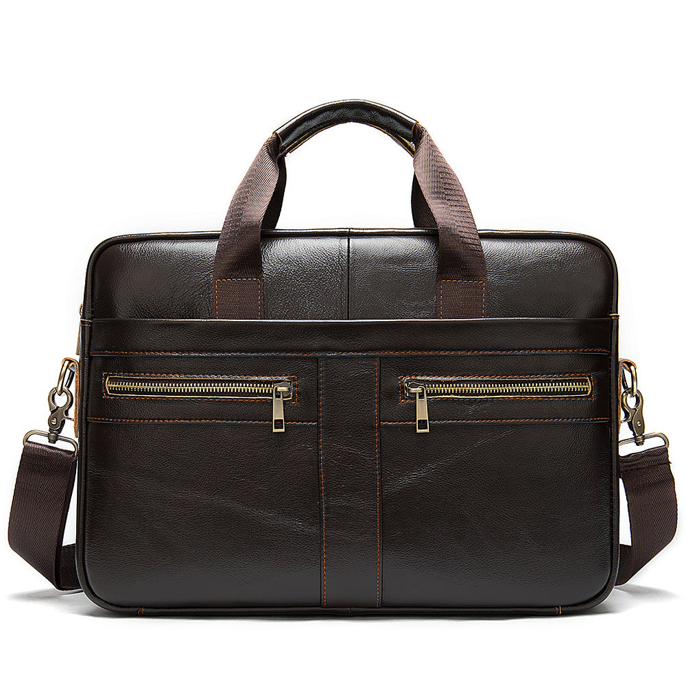 Men's Leather Business First Layer Cowhide Large Men's Briefcases