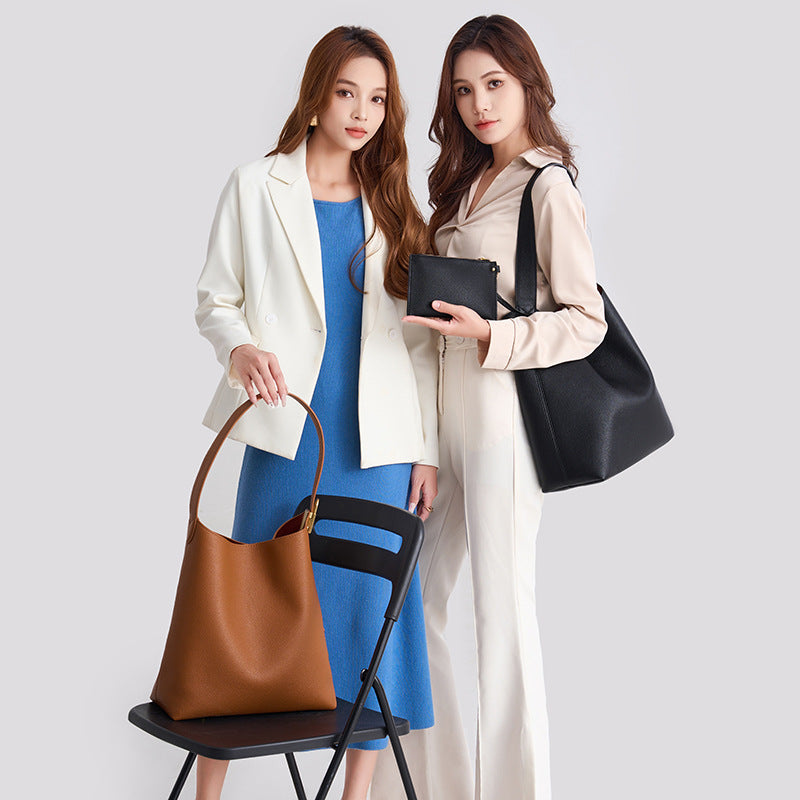 Women's Genuine Leather Large Capacity First Layer Tote Bags