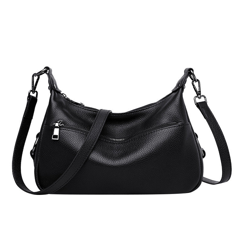 Women's Solid Color Korean Style Soft Leather Shoulder Bags