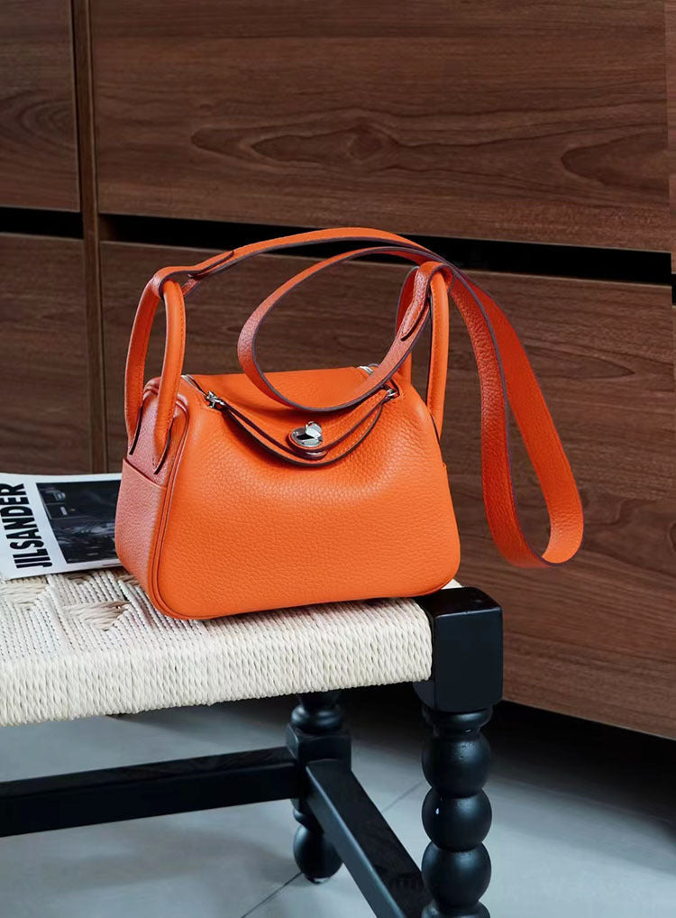 Women's Ding Half Handmade First Layer Cowhide Shoulder Bags