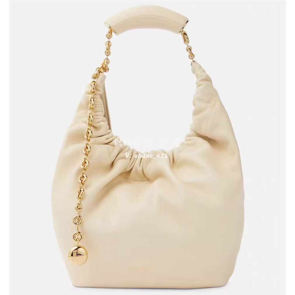 Popular Home Garbage Pleated Soft Cowhide Bags