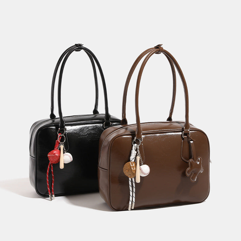 Women's Niche Retro Large Capacity Boston Commuter Tote Bags