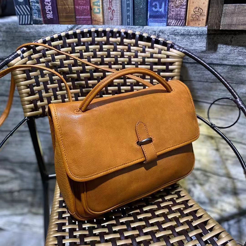 Women's Handmade Cowhide Advanced Texture Design Commuter Shoulder Bags