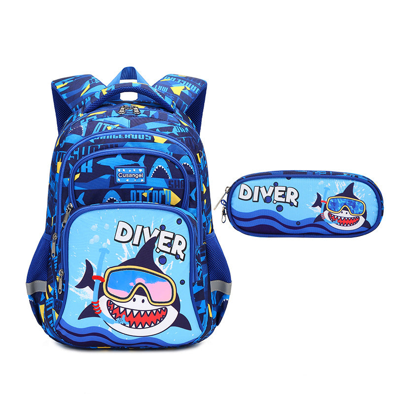 Boys Grade Stylish Lightweight Hu Ji Elementary School Students' Schoolbags