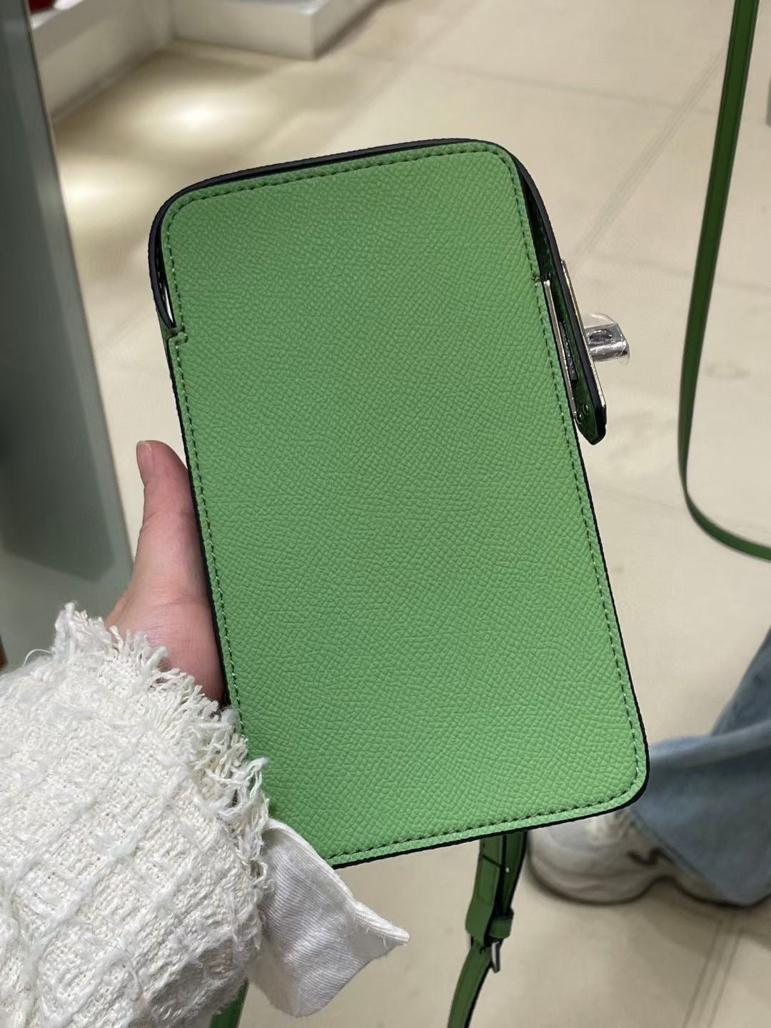 Women's Mobile Cowhide Advanced Texture Mini Simple Phone Bags