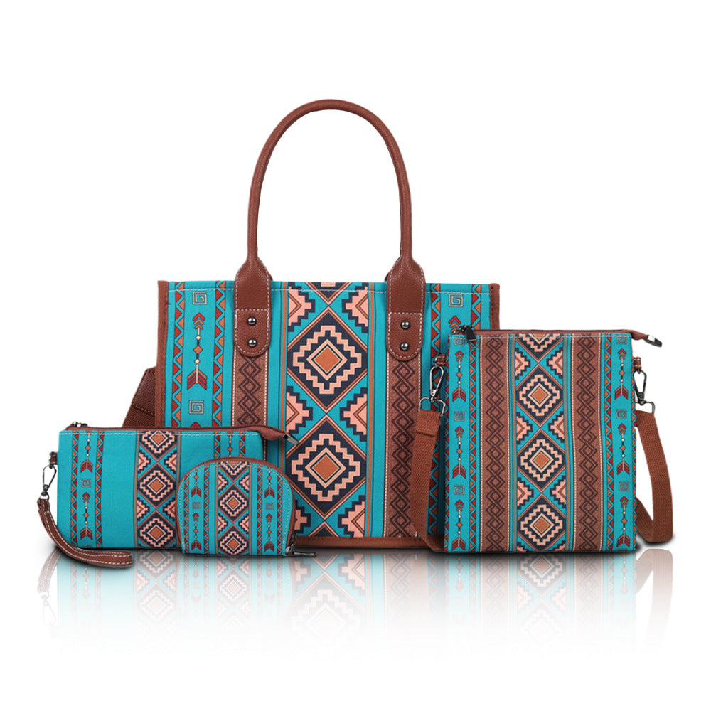 Style Canvas Mother Set Bohemian Portable Tote Bags