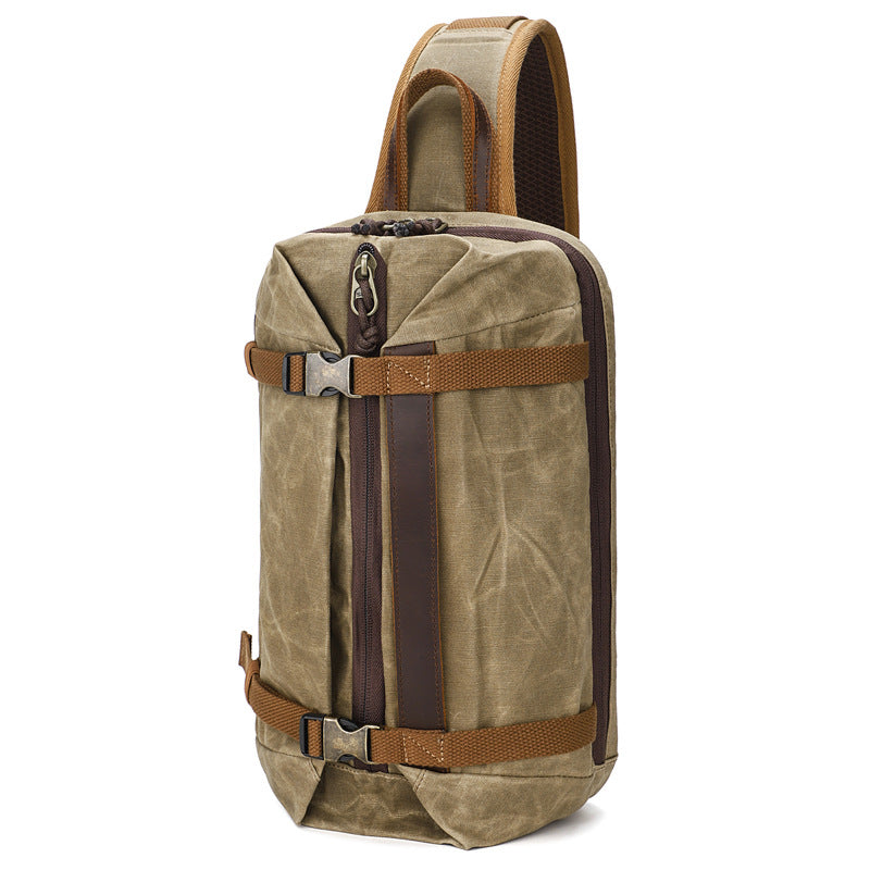 Men's Canvas Retro Large Capacity Fashion Men's Chest Bags