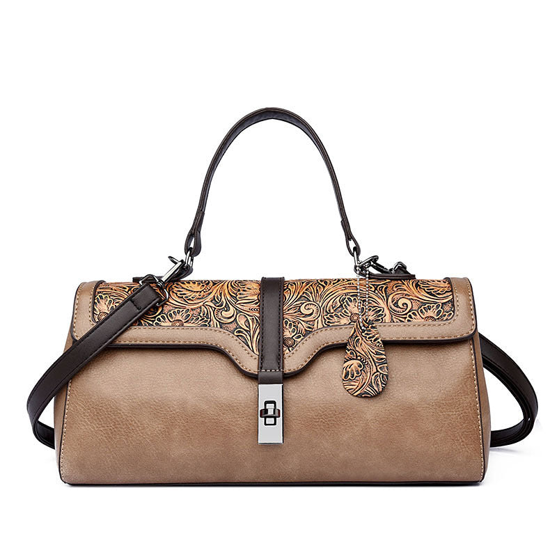Women's Retro Fashion Pillow Cool Contrast Color Handbags