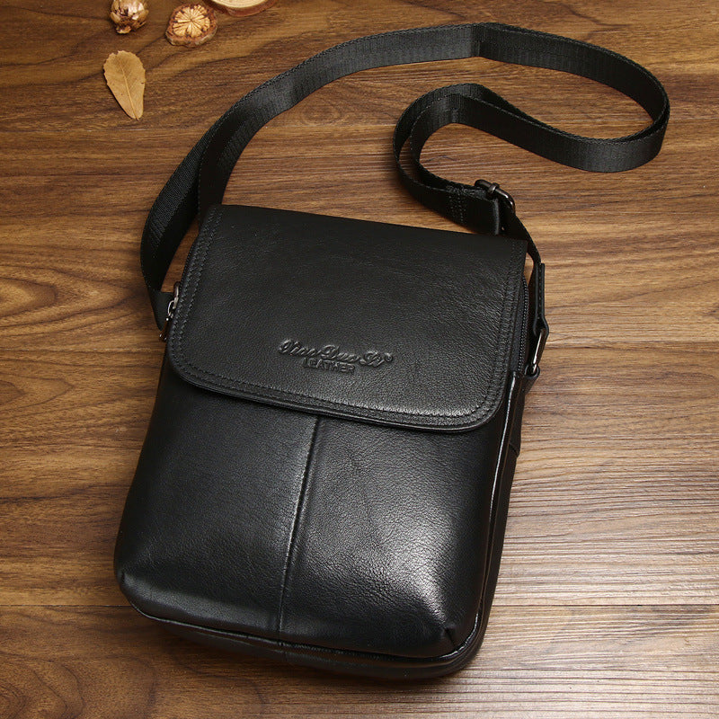 Men's Leather Cowhide Retro Fashionable Large Capacity Men's Messenger Bags