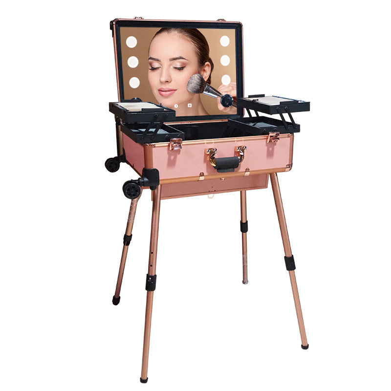 Aluminum Alloy Pull With Light Hairdressing Cosmetic Cases
