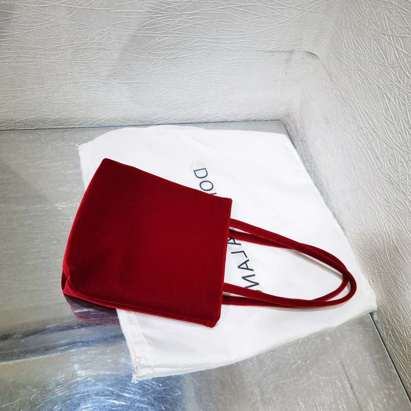 Female Niche Vintage Satin Mahjong Mobile Tote Bags