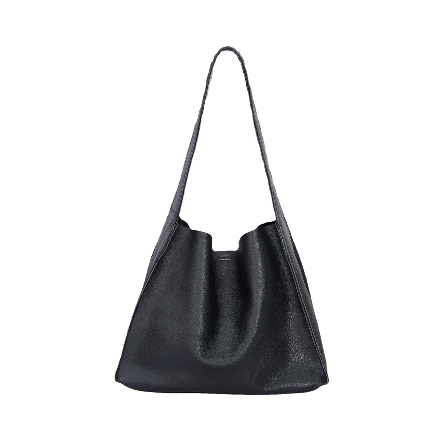 Women's Capacity Totes First Layer Cowhide Simple Leather Shoulder Bags