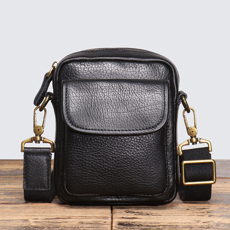 Women's & Men's & Leather Cowhide Leisure Men's Shoulder Bags