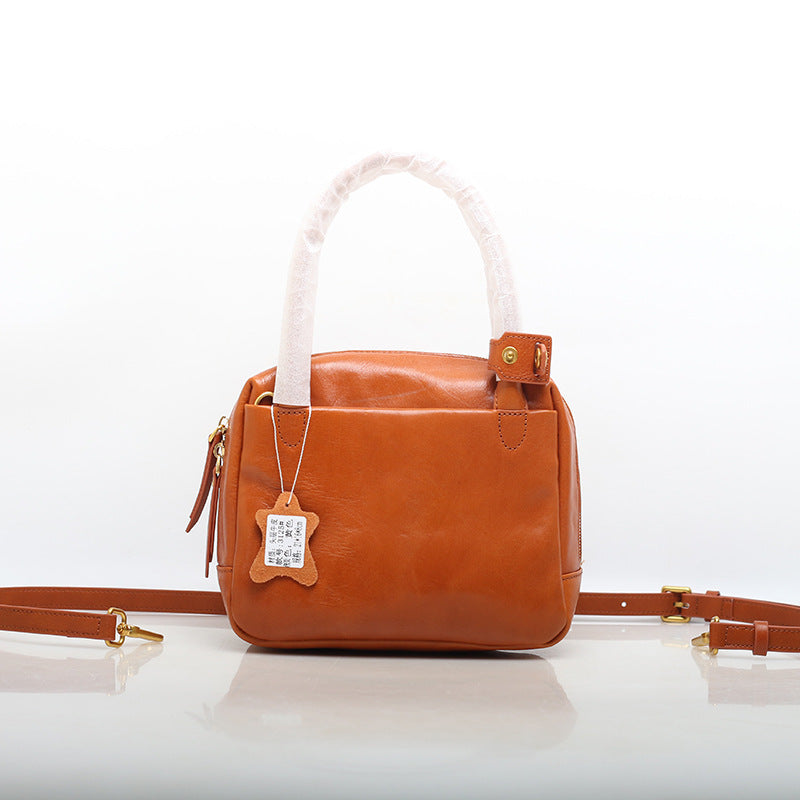 Women's Leather Retro Style Classic Imported Vegetable Shoulder Bags